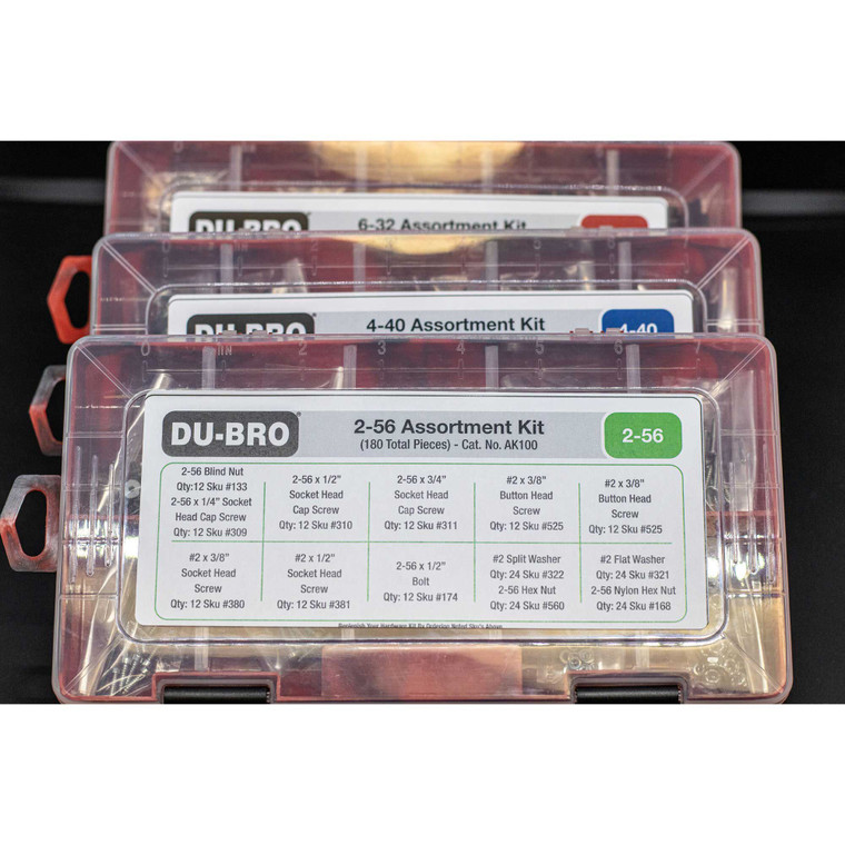 Dubro Products - Standard Hardware Kit Bundle (3 Boxes) - AK130 Dubro Products - Standard Hardware Kit Bundle (3 Boxes) - AK130