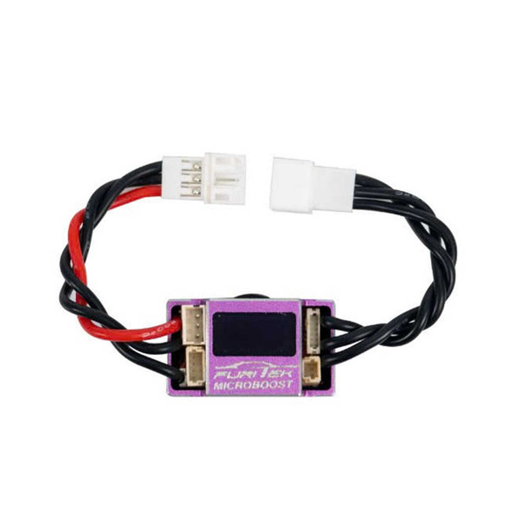 FuriTek - MICROBOOST 2S LIPO 25A/50A BRUSHLESS SENSORED/SENSORLESS ESC FOR 1/24 1/28 DRIFT/RACE W/LCD DISPLAY - PURPLE - 2600