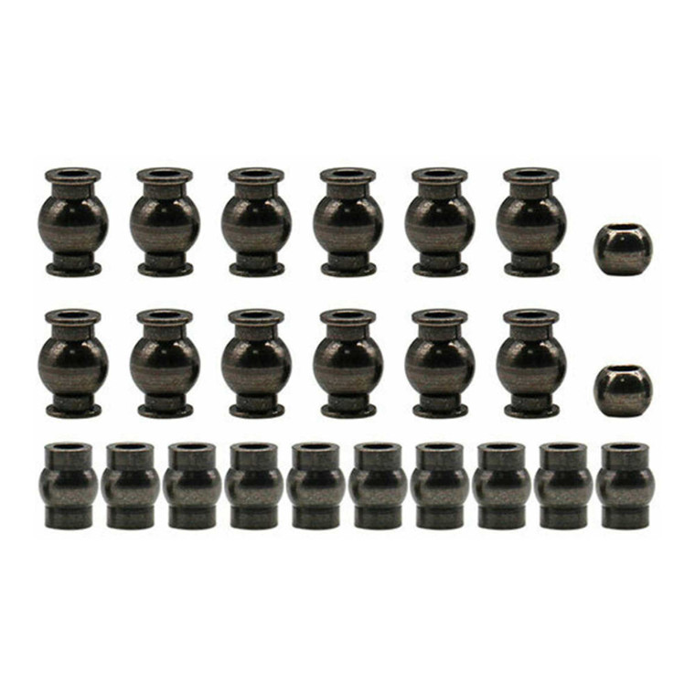 Hot Racing - Complete 22-Piece black chrome Pivot Ball Set Arrma 1:10 - GRR160BC08