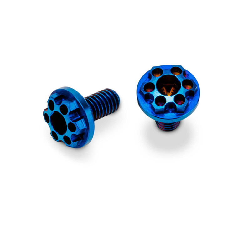 Jconcepts - Titanium, Finnisher 3x6mm motor screws, blue - 2pc  - 2549-1