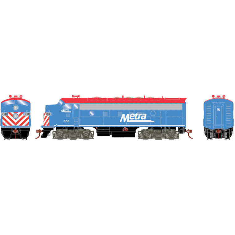 Roundhouse - HO RND F7A Locomotive DCC-Ready, METX #308 - -2749 Roundhouse - HO RND F7A Locomotive DCC-Ready, METX #308 - -2749