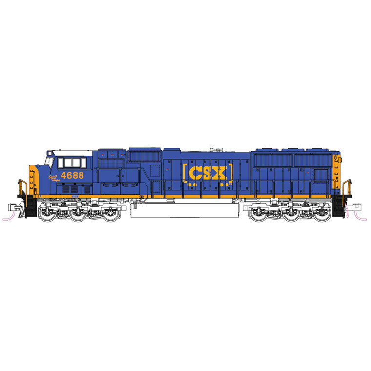 Kato USA - N, SD70M Flat Radiator CSX #4688 "Spirit of Tampa" - 176-7617