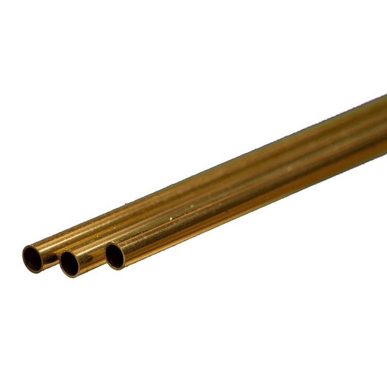 K & S Metals - Round Brass Tube: 3mm OD x 0.225mm Wall x 300mm Long - 9834 K & S Metals - Round Brass Tube: 3mm OD x 0.225mm Wall x 300mm Long - 9834