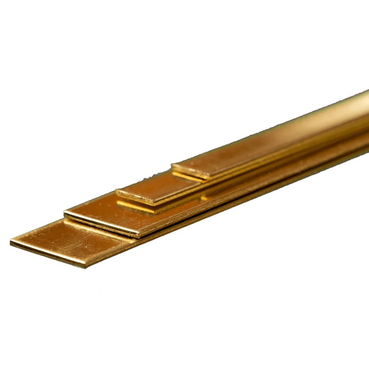 K & S Metals - Bendable Brass Strip: 0.032 x (1/4" & 1/2") x 12" Long - 5078
