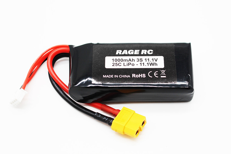 Rage R/C - 11.1V 3S 1000mAh LiPo Battery w/ XT60; LightWave 400BL - B1466 Rage R/C - 11.1V 3S 1000mAh LiPo Battery w/ XT60; LightWave 400BL - B1466