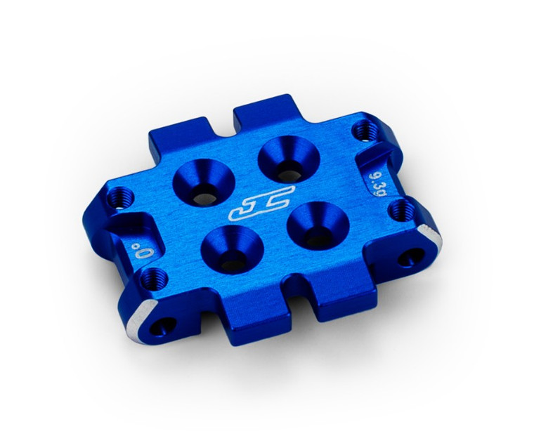 J Concepts - RC10B7 front bulkhead 0 degree (9.3g), aluminum - blue - 51821