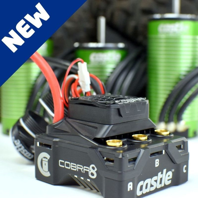 Castle Creations - Cobra 8, 25.2V ESC, w/ 1512-2650KV V2 Sensored Motor - 010-0172-05