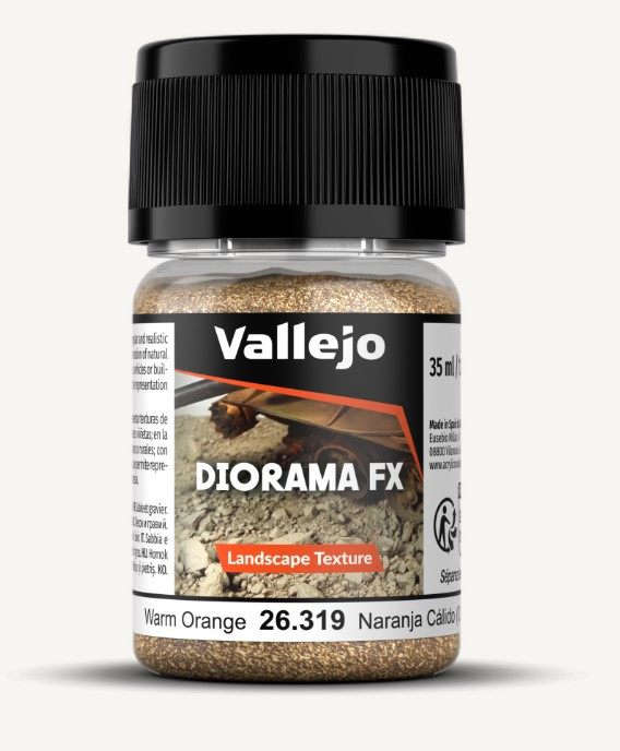 Vallejo Acrylic Paints - Warm Orange 0.1-0.6mm Landscape Dio FX - 26319