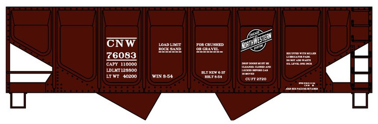 Accurail - HO C&NW Panel Side Twin Hopper Single - 81741