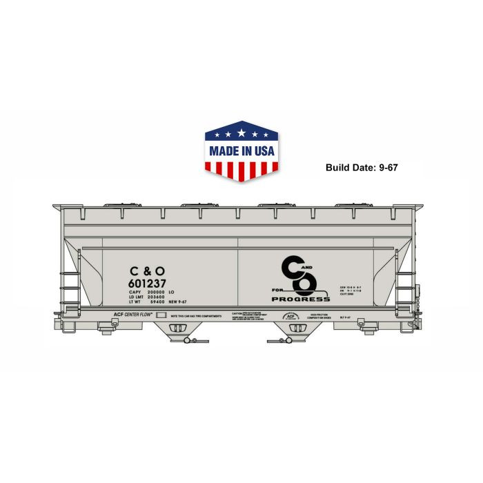 Accurail - HO 2Bay ACF CV Hopper Chesapeake & Ohio - 2219