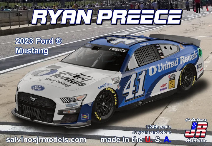Salvino JR Models - Ryan Preece 2024 Ford Mustang 1:24 - 45612