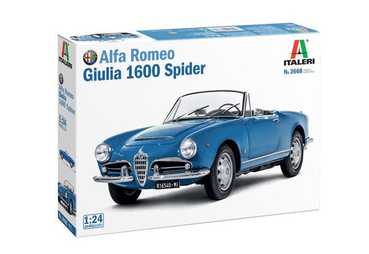 Italeri Model Kits - Alfa Romeo Giulia 1600 Spider 1:24 - 3668