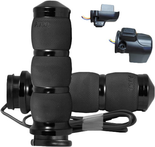 Avon - Air Cushion Heated Chrome Twist Grip - AIR-91-F24-HT