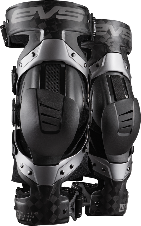 Evs - Axis Pro Knee Brace Pair Black/grey Md - AXISP-GRY-MP