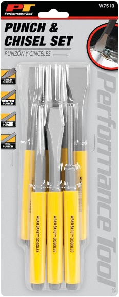 Performance Tool - 7 Pc Punch / Chisel Set - W7510