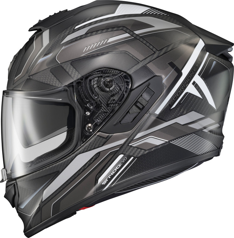 Scorpion Exo - Exo-st1400 Evo Carbon Helmet Hex Matte Grey Lg - 14EC-1035