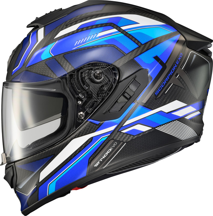 Scorpion Exo - Exo-st1400 Evo Carbon Helmet Hex Matte Blue Sm - 14EC-1013