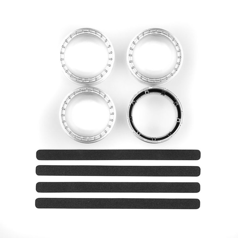 Team Associated - DC10 FT Adjustable Wheel Rims, Silver - 72243