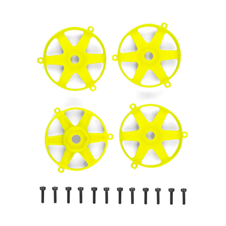 Team Associated - DC10 FT Adjustable Wheel Face Plate, Fluorescent Yellow - 72270