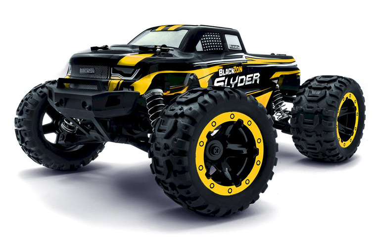 BlackZon - Slyder MT 1/16 4WD Electric Monster Truck - RTR - Yellow - 540116