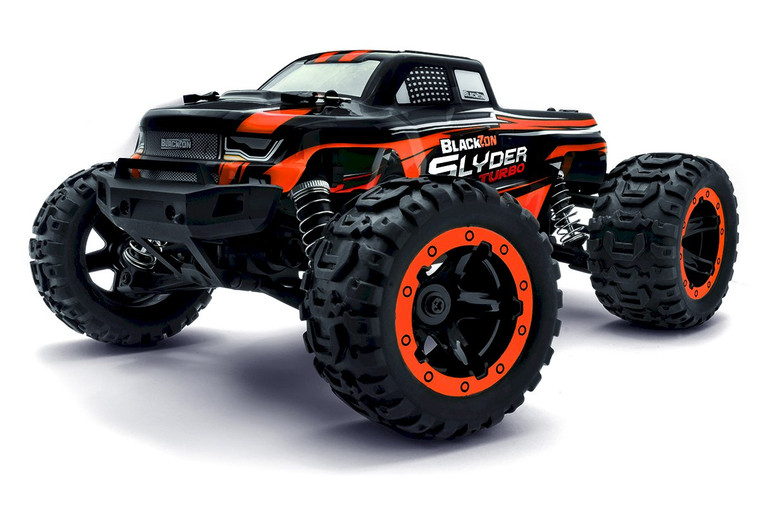 BlackZon - Slyder MT Turbo 1/16 4WD 2S Brushless Monster Truck -Orang - 540210