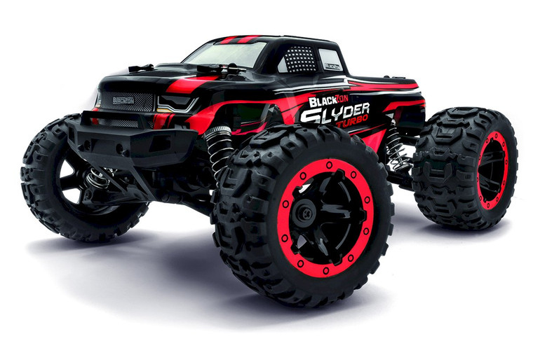 BlackZon - Slyder MT Turbo 1/16 4WD 2S Brushless Monster Truck - Red - 540211