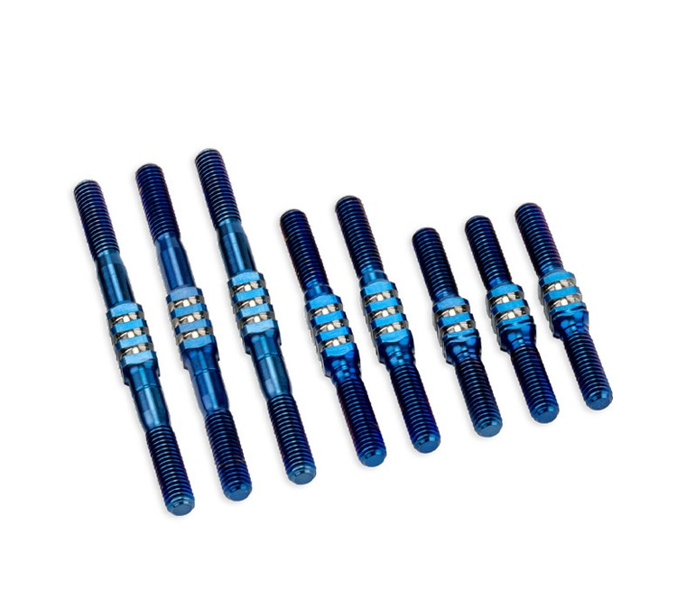 J Concepts - RC10 Classic Fin titanium turnbuckle set-burnt blue, 7pc - 22281
