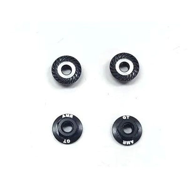 Kyosho - M4 Large 11mm Flange, Black (4pcs) - AMR030BK