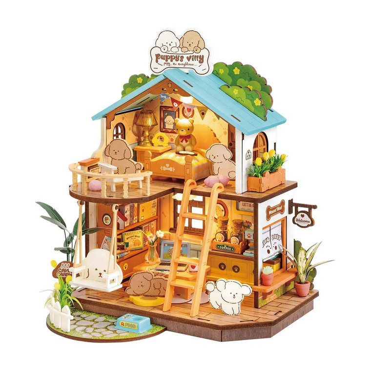 Robotime - Puppy's Cozy Villa DIY Miniature House - DG169