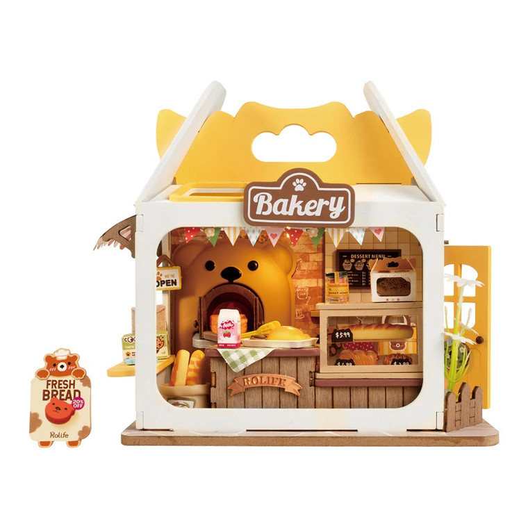 Robotime - Teddy's Breadbox Shop DIY Miniature House Kit - DS033