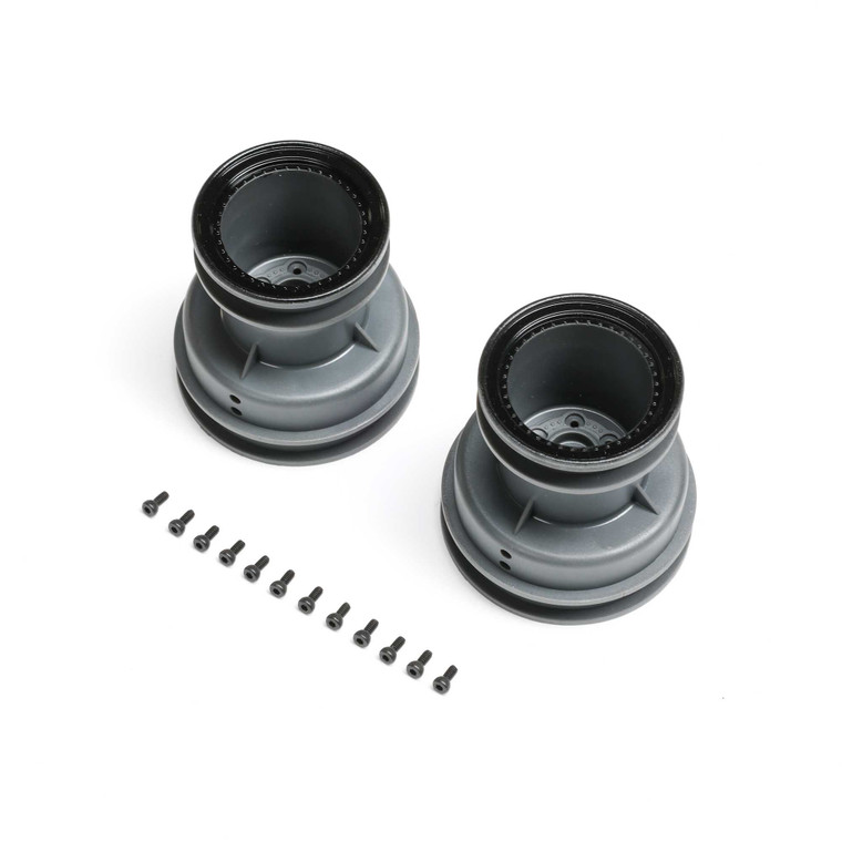 Losi - MT Wheel, Black Beadlock, Lt Grey(2): Mini LMT - -2059 Losi - MT Wheel, Black Beadlock, Lt Grey(2): Mini LMT - -2059