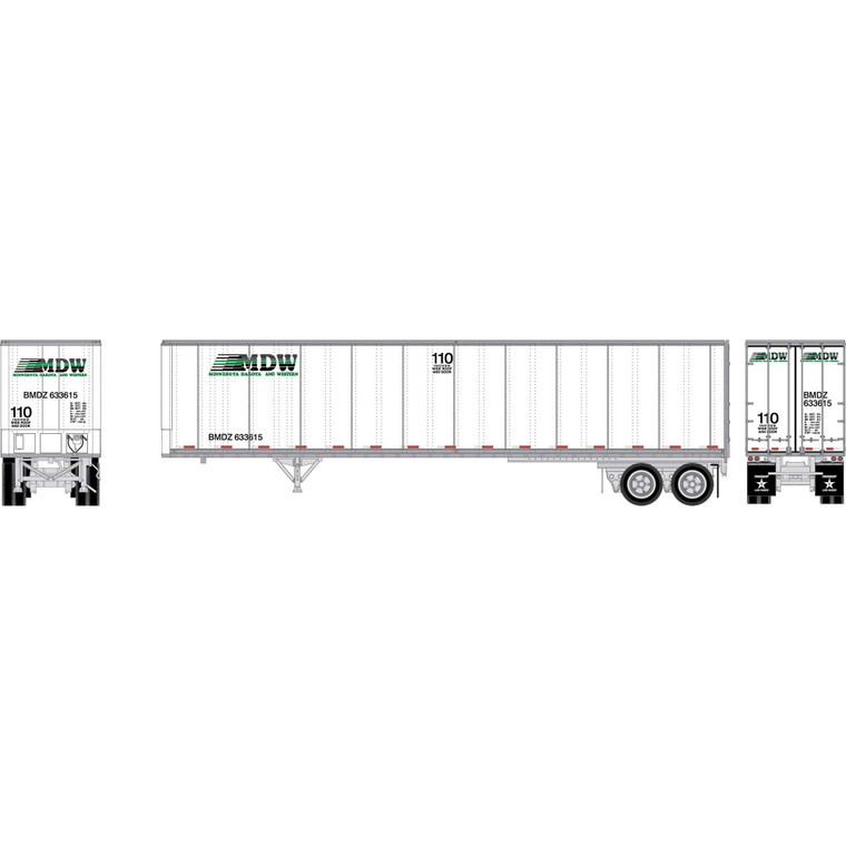 Athearn - HO ATH 45' Fruehauf Z-Van Trailer Smooth Side, BMDZ #633615 - -2616