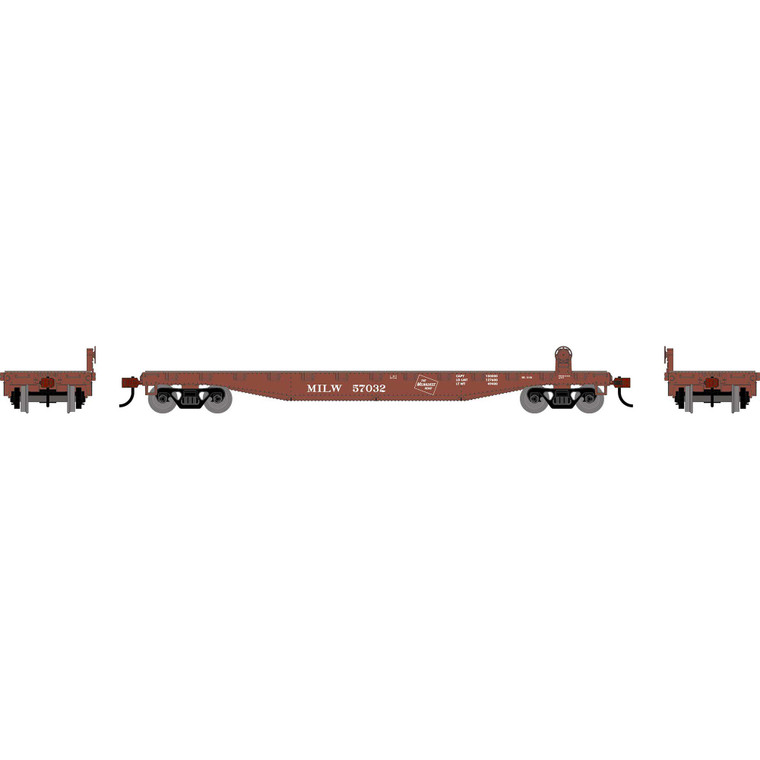 Roundhouse - HO RND 50' Flat Car, MILW #57032 - -3021
