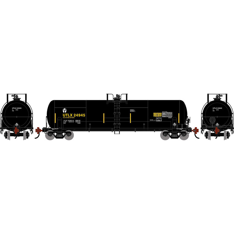 Athearn - HO ATH RTC 20,900 Gallon Acid Tank Car, UTLX 'Black w/Second Hand Logo' #24945  - -2765 Athearn - HO ATH RTC 20,900 Gallon Acid Tank Car, UTLX 'Black w/Second Hand Logo' #24945  - -2765