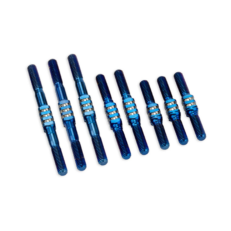Jconcepts - RC10 Classic Fin titanium turnbuckle set - burnt blue, 7pc.  - 2228-1