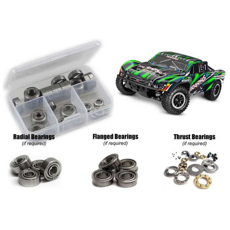 RC Screwz - Traxxas Slash 4x4 BL-2s 1/10th (#67134-4) Metal Shielded Bearing Kit - TRA142B