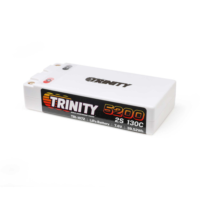 Trinity - 5200mah 2S 7.6V 130C Shorty 5mm Bullet - -1072