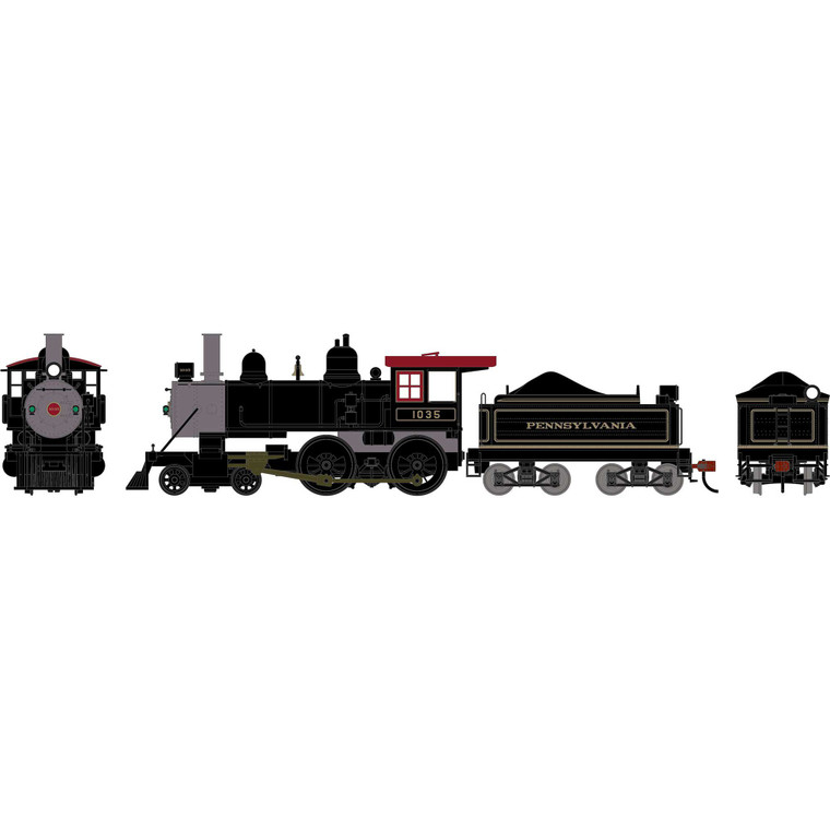 Athearn - HO ATH 4-4-0 Steam Locomotive, PRR #1035 - -2680