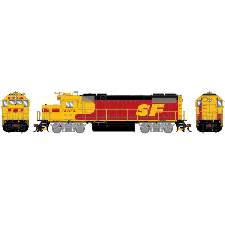 Athearn - HO GEN GP38-2 Locomotive, ATSF 'Kodachrome' #2372 - G-2372