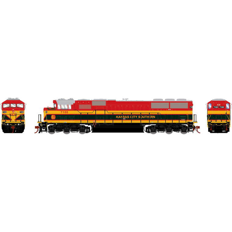 Athearn - HO GEN SD60M Tri-Clops Locomotive, Legendary Liveries KCS #7100 - G-2352