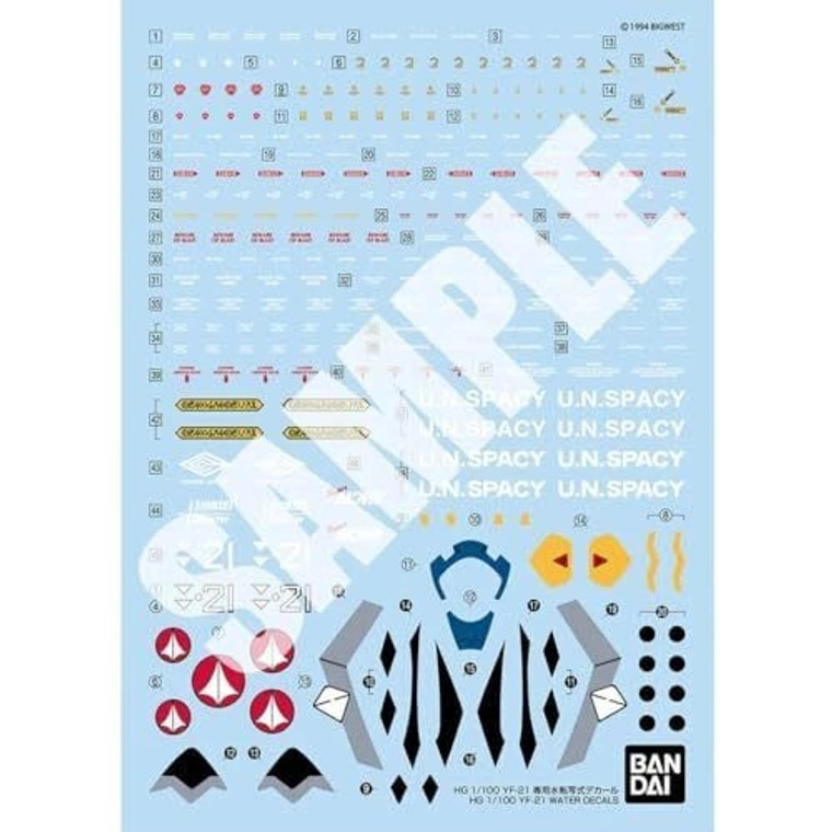 Bandai - Gundam Models - Yf-21 Guld Goa Bowman Use Decal HG - 2691352 Bandai - Gundam Models - Yf-21 Guld Goa Bowman Use Decal HG - 2691352