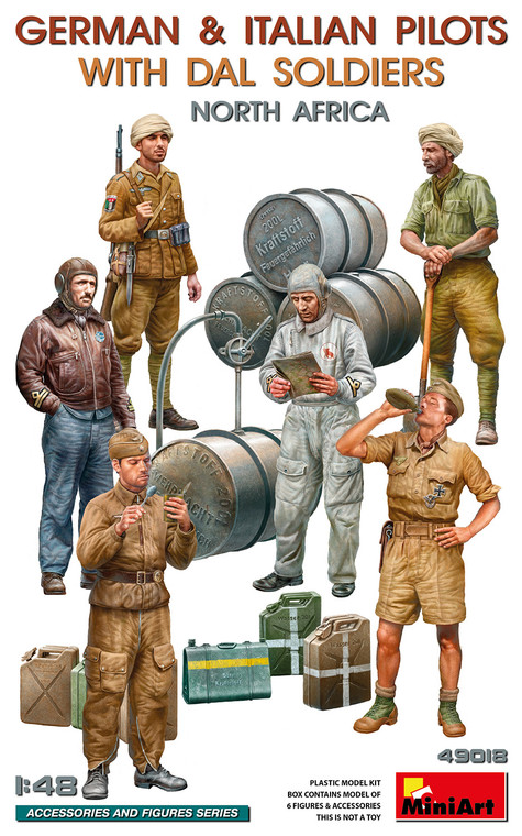 Mini Art Models - German & Italian Pilots w/Dal Sold 1:48 - 49018