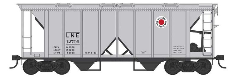 Bowser - N 2-Bay Cvd Hopper L&NE 12706 - 38280