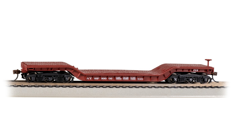 Bachmann - Ho 52' Center Depressed Flat ATSF 90000 - 18337