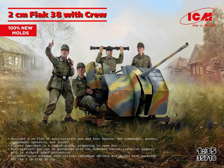 ICM Models - Flak 38 w/Crew 1:35 - 35718