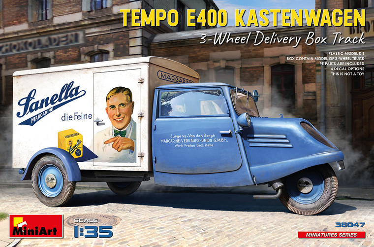 Mini Art Models - Tempo E400 Kastenwagen 3wheel 1:35 - 38047
