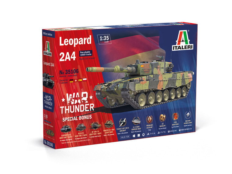 Italeri Model Kits - War Thunder Series Leopard 2A4 1:35 - 35106