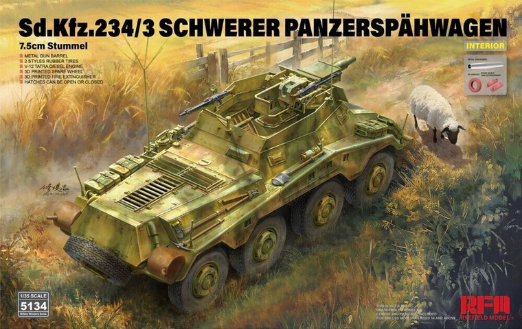 Ryefield Models - Sd.Kfz.234/3 Schwerer Panzerspahwagen:35 - 5134