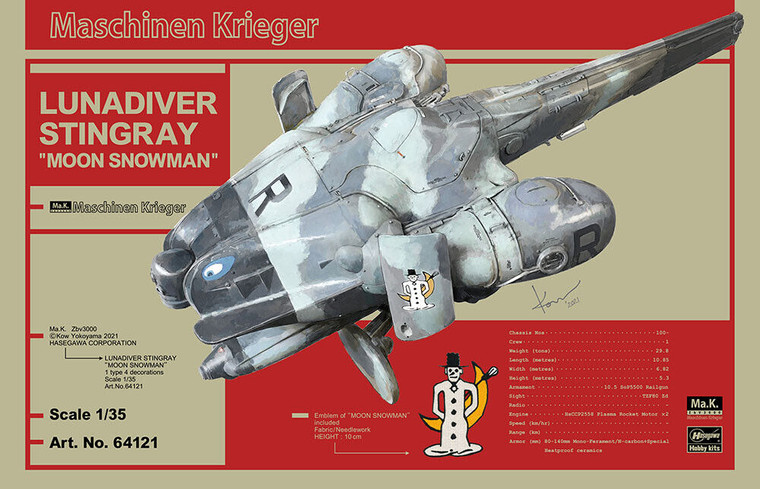 Hasegawa Models - Lunadiver Stingray Moon Snowman 1:35 - 64121