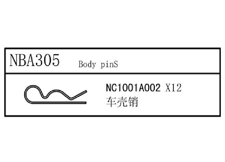 Louise RC - Body Pins, for LDX Drift, LRX Rally, LTX Touring, LMX - NBA305
